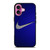 NIKE LOGOMETAL BLUE iPhone 16 Plus Case Cover NIKE LOGOMETAL BLUE iPhone 16 Plus Case Cover
