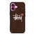 STUSSY X AMERICAN FLAG BROWN SUEDE iPhone 16 Plus Case Cover