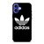 ADIDAS LOGO BLACK WHITE iPhone 16 Case Cover