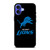 DETROIT LIONS BLACK LOGO iPhone 16 Case Cover