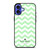 KATE SPADE NEW YORK LOGO GREEN CHEVRON PATTERN iPhone 16 Case Cover KATE SPADE NEW YORK LOGO GREEN CHEVRON PATTERN iPhone 16 Case Cover