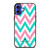KATE SPADE NEW YORK LOGO GREEN PINK CHEVRON PATTERN iPhone 16 Case Cover KATE SPADE NEW YORK LOGO GREEN PINK CHEVRON PATTERN iPhone 16 Case Cover