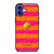 KATE SPADE NEW YORK YELLOW PINK STRIPES GLITTER iPhone 16 Case Cover