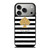 KATE SPADE NEW YORK GOLD LOGO STRIPES PATTERN iPhone 17 Pro Case Cover