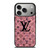 LOUIS VUITTON LV LOGO PINK SPARKLE iPhone 17 Pro Case Cover LOUIS VUITTON LV LOGO PINK SPARKLE iPhone 17 Pro Case Cover