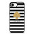 KATE SPADE NEW YORK GOLD LOGO STRIPES PATTERN iPhone 16e Case Cover