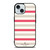 KATE SPADE NEW YORK STRIPES RED WHITE iPhone 15 Case Cover