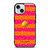 KATE SPADE NEW YORK YELLOW PINK STRIPES GLITTER iPhone 15 Case Cover