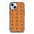 MCM WORLD WIDE BROWN LEATHER iPhone 15 Case Cover