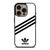 ADIDAS ORIGINALS STRIPES WHITE BLACK iPhone 16 Pro Case Cover