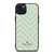 KATE SPADE NEW YORK LOGO GOLDEN GREEN CHEVRON PATTERN iPhone 15 Plus Case Cover