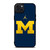 MICHIGAN WOLVERINES AIR JORDAN LOGO FOOTBALL iPhone 15 Plus Case Cover