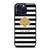 KATE SPADE NEW YORK GOLD LOGO STRIPES PATTERN iPhone 15 Pro Max Case Cover