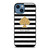 KATE SPADE NEW YORK GOLD LOGO STRIPES PATTERN iPhone 14 Case Cover