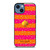 KATE SPADE NEW YORK YELLOW PINK STRIPES GLITTER iPhone 14 Case Cover