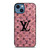 LOUIS VUITTON LV LOGO PINK SPARKLE iPhone 14 Case Cover