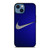 NIKE LOGOMETAL BLUE iPhone 14 Case Cover