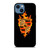 PORSCHE LOGO CAR ON FIRE iPhone 14 Case Cover
