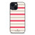 KATE SPADE NEW YORK STRIPES RED WHITE iPhone 14 Plus Case Cover