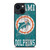 MIAMI DOLPHINS WOODEN LOGO iPhone 14 Plus Case Cover