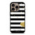KATE SPADE NEW YORK LOGO GOLDEN POLKADOTS STRIPES PATTERN iPhone 16 Pro Case Cover