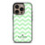 KATE SPADE NEW YORK LOGO GREEN CHEVRON PATTERN iPhone 16 Pro Case Cover KATE SPADE NEW YORK LOGO GREEN CHEVRON PATTERN iPhone 16 Pro Case Cover