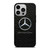 MERCEDES BENZ LOGO ON LEATHER iPhone 14 Pro Case Cover