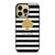 KATE SPADE NEW YORK GOLD LOGO STRIPES PATTERN iPhone 14 Pro Max Case Cover