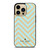 KATE SPADE NEW YORK LOGO GOLDEN GREEN CHEVRON PATTERN iPhone 14 Pro Max Case Cover