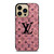 LOUIS VUITTON LV LOGO PINK SPARKLE iPhone 14 Pro Max Case Cover
