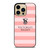 VICTORIA'S SECRET PINK STRIPES 2 iPhone 14 Pro Max Case Cover