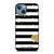 KATE SPADE NEW YORK LOGO GOLDEN POLKADOTS STRIPES PATTERN iPhone 13 Case Cover