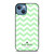 KATE SPADE NEW YORK LOGO GREEN CHEVRON PATTERN iPhone 13 Case Cover
