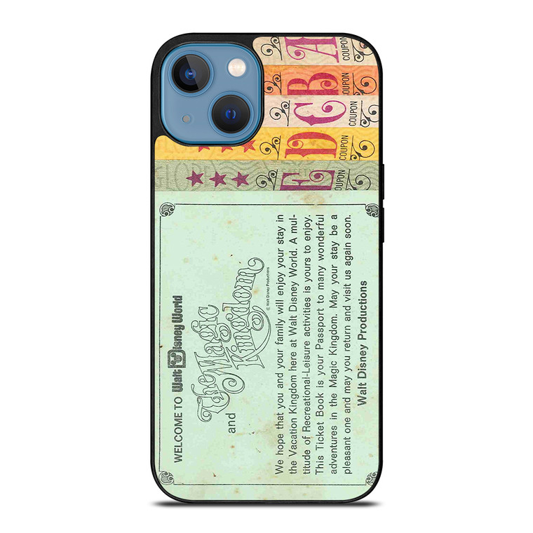 WORLD DISNEY TICKET BOOK iPhone 13 Case Cover