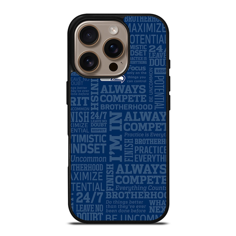 SEATTLE SEAHAWKS NFL QUOTE iPhone 16 Pro Case Cover