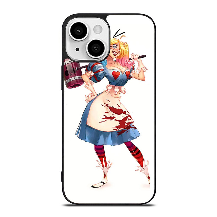 HARLEY QUINN ALICE IN WONDERLAND iPhone 13 Mini Case Cover