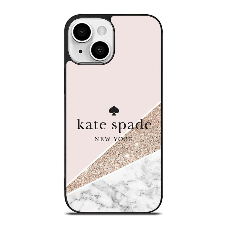 KATE SPADE NEW YORK LOGO SPARKLE MARBLE ICON iPhone 13 Mini Case Cover