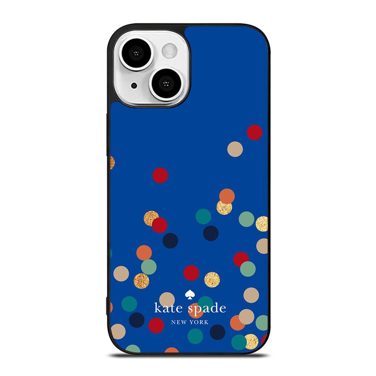 KATE SPADE NEW YORK LOGO SPARKLE POLKADOTS ICON iPhone 13 Mini Case Cover
