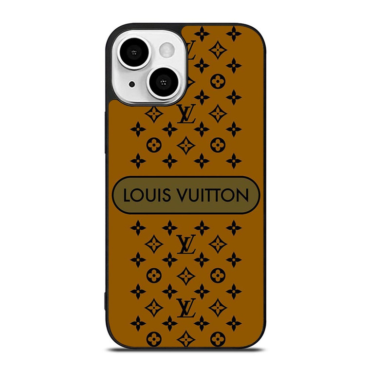 LOUIS VUITTON PATTERN LV LOGO ICON GOLD iPhone 13 Mini Case Cover