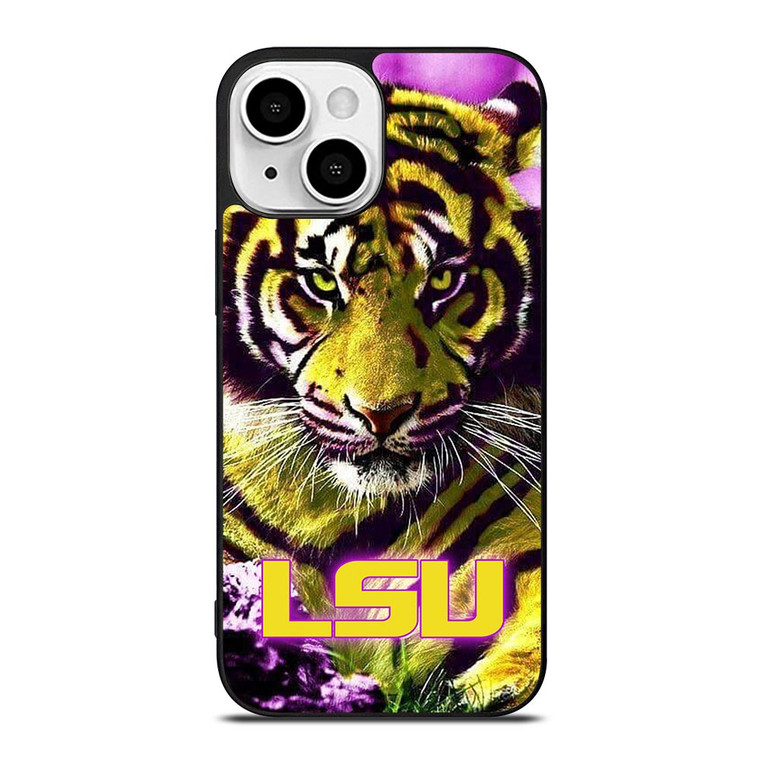 LSU TIGERS LOUISIANA STATE UNIVERSITY FOOTBALL LOGO iPhone 13 Mini Case Cover