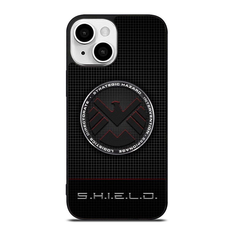 MARVEL AGENTS OF SHIELD LOGO METAL iPhone 13 Mini Case Cover