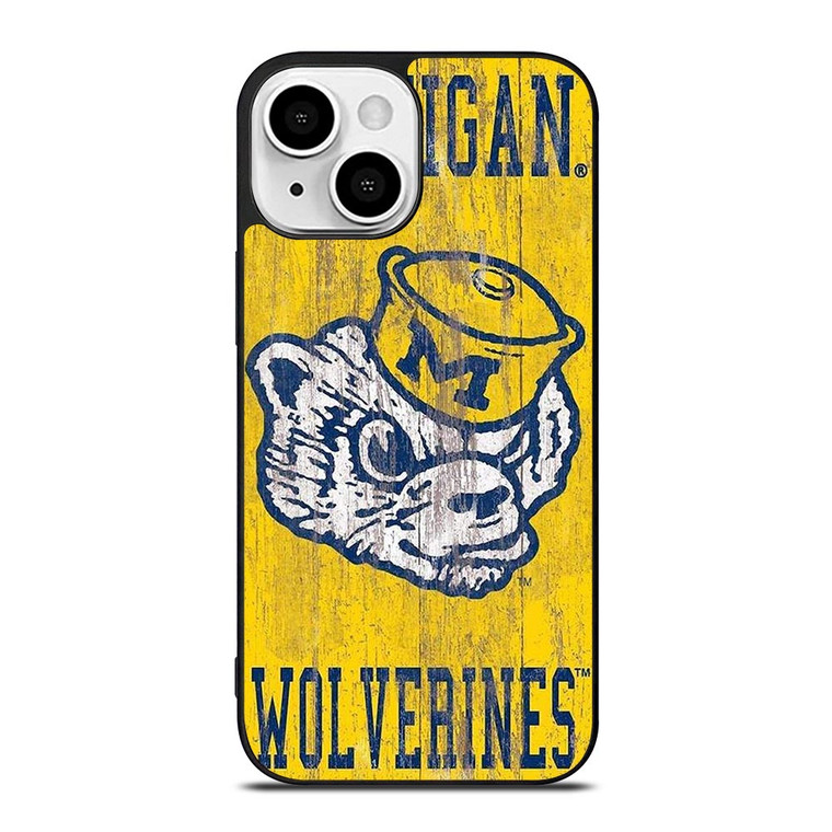 MICHIGAN WOLVERINES FOOTBALL UNIVERSITY ICON iPhone 13 Mini Case Cover