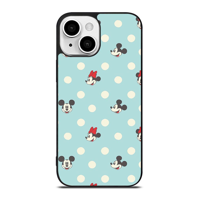 MICKEY AND MINNIE MOUSE DISNEY POLKADOTS iPhone 13 Mini Case Cover