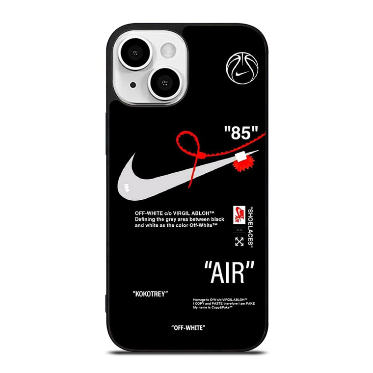 NIKE AIR JORDAN OFF WHITE BLACK KOKOTREY iPhone 13 Mini Case Cover