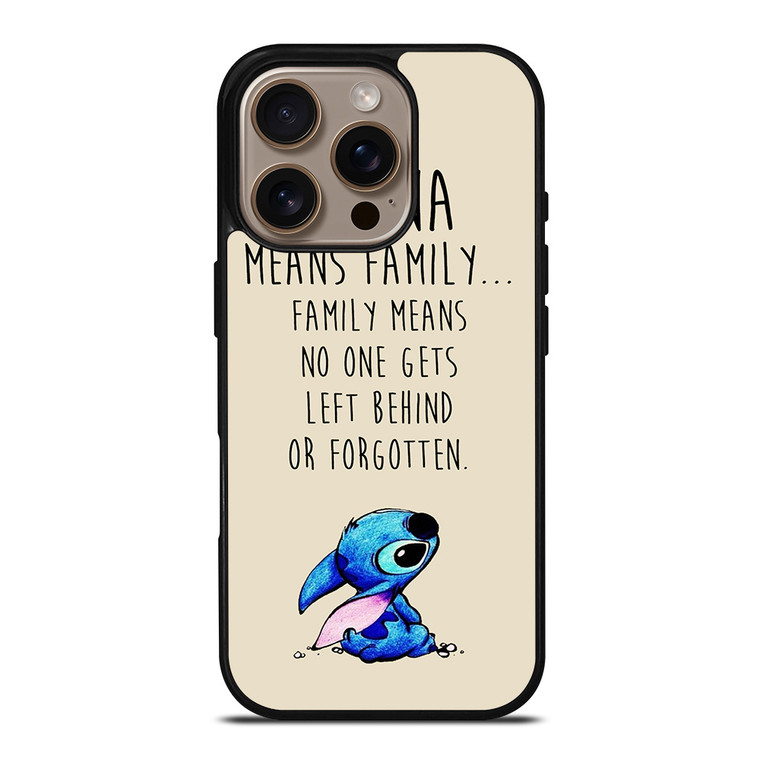 STITCH LILLO OHANA FAMILY QUOTES iPhone 16 Pro Case Cover
