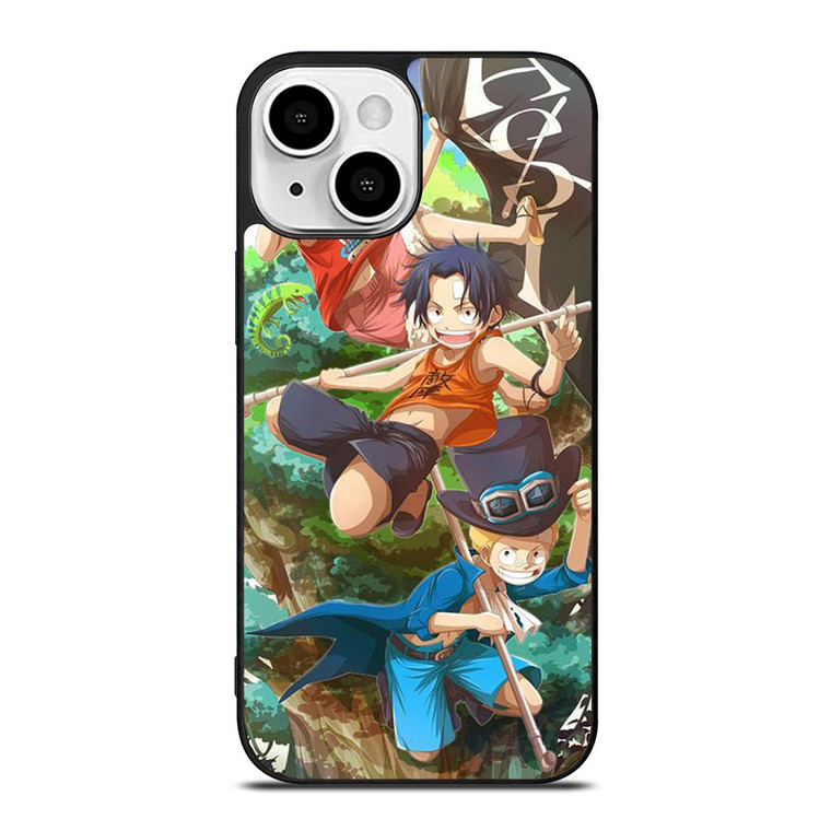 ONE PIECE LUFFY SABO ACE KID iPhone 13 Mini Case Cover