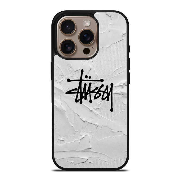 STUSSY LOGO ICON WHITE iPhone 16 Pro Case Cover