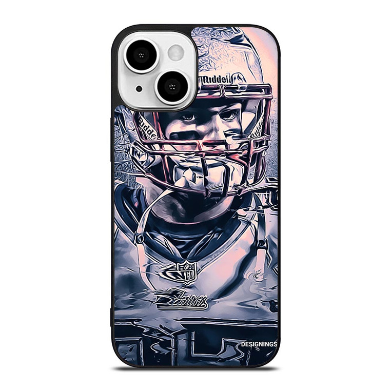 ROB GRONKOWSKI NEW ENGLAND PATRIOTS ART iPhone 13 Mini Case Cover