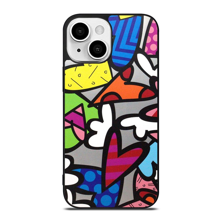 ROMERO BRITTO ABSTRACT LOVE iPhone 13 Mini Case Cover