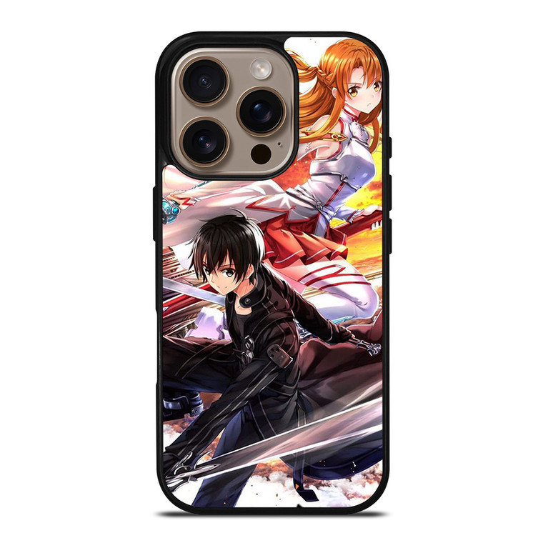 SWORD ART ONLINE SAO KIRITO AND ASUNA iPhone 16 Pro Case Cover